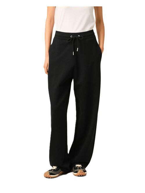 Pantaloni da jogging in felpa leggera loopback. Ami Paris | FTR908.730045BLACK/WHITECREAM